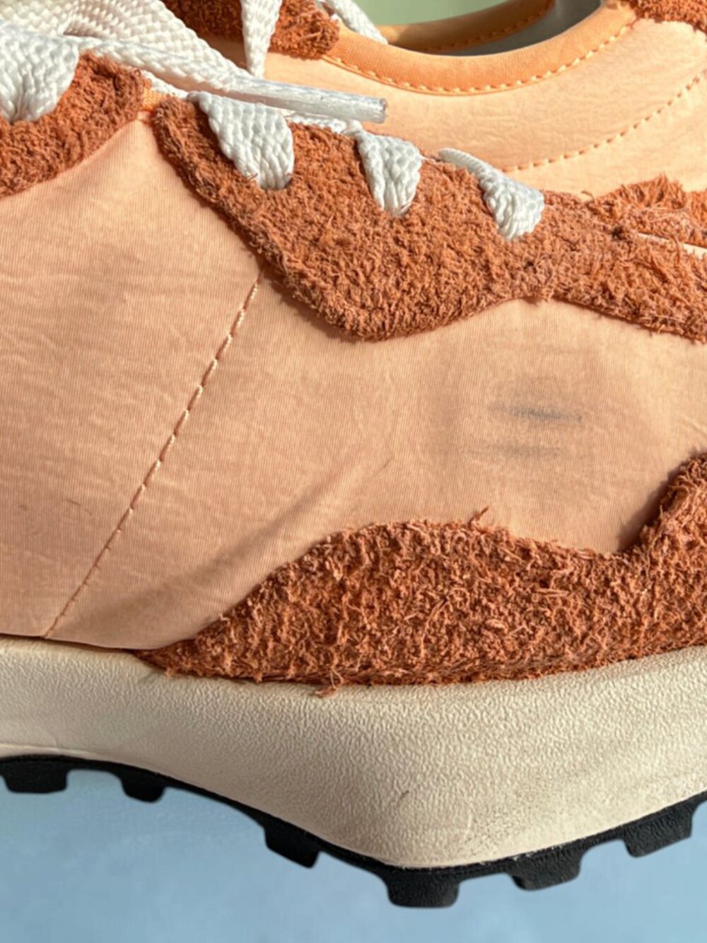 New Balance 327 Women’s Size 8.5 Copper Peach Blossom Orange Suede Sneakers - Picture 8 of 16
